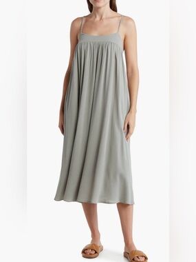 Wishlist Sage Green Spaghetti Strap Midi Sundress